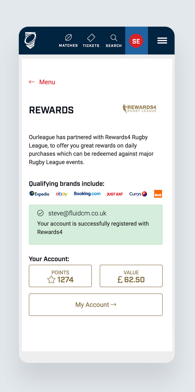 Rugby League Ourleague Rewards